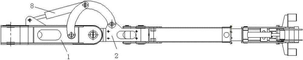 Clamping device and tunnel arch operating vehicle