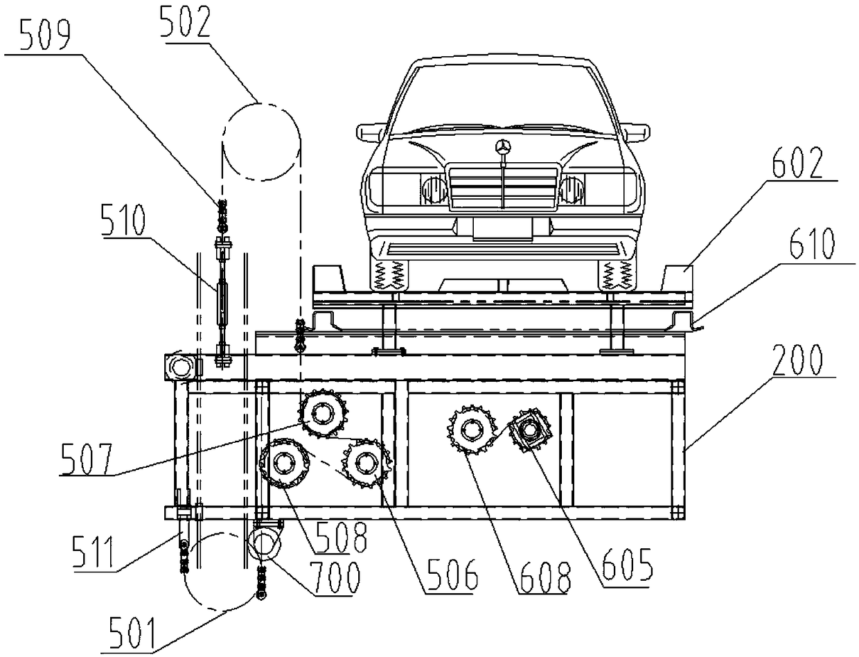 Lifting mechanism of three-dimensional parking garage