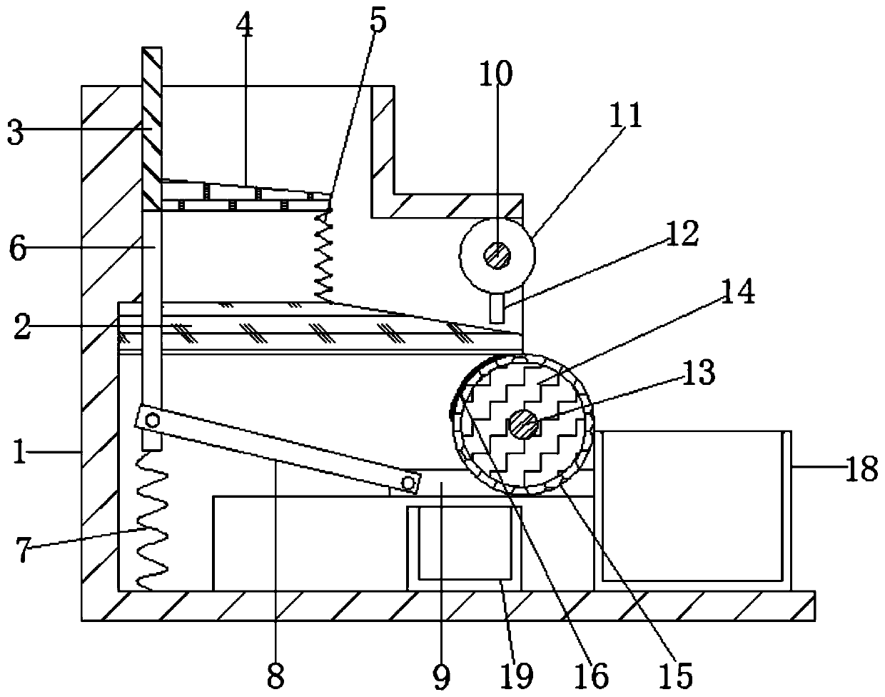 Fly ash iron removal device for building