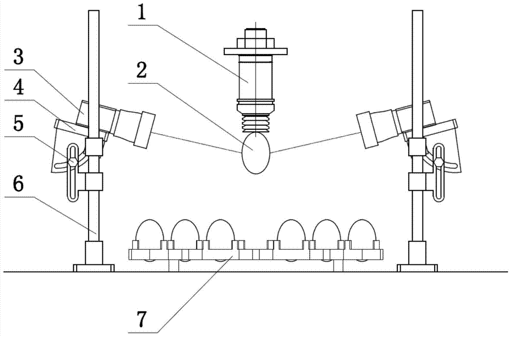 Sucker type light supplement lamp used for object interior check and light supplement method thereof