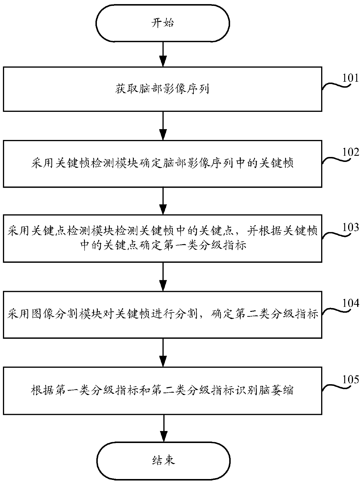 Method and device for identifying brain atrophy