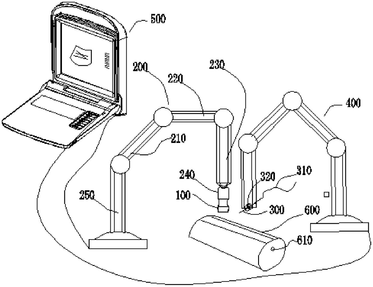 Ultrasonic guiding auxiliary device and system for needle