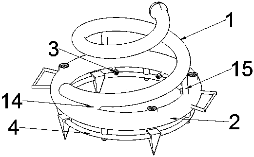 Planting device used in rocky desertification areas