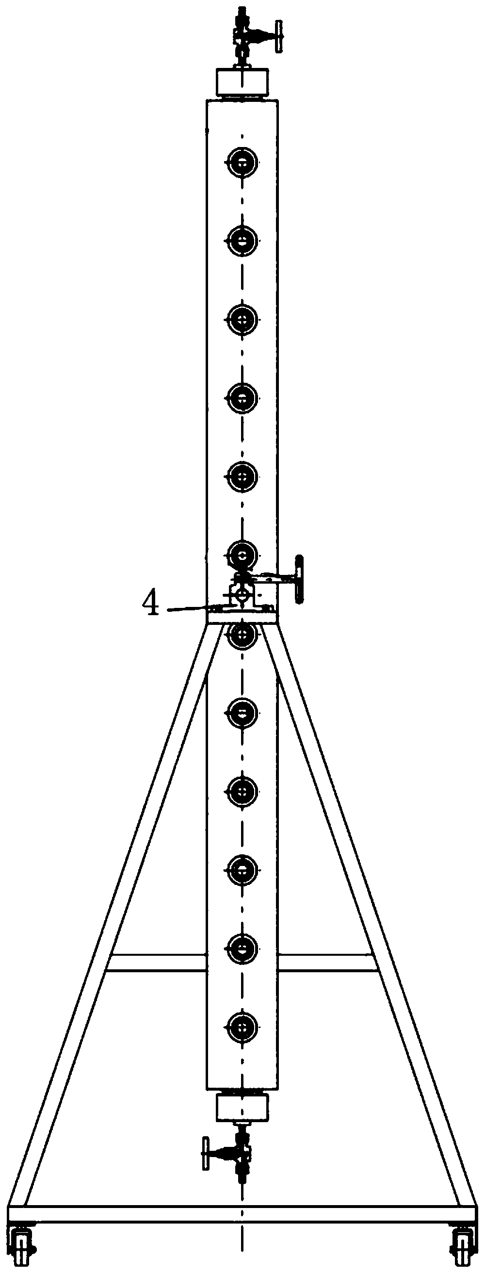 High temperature and high pressure visualization wellbore gas-liquid flow state simulation experiment device and method