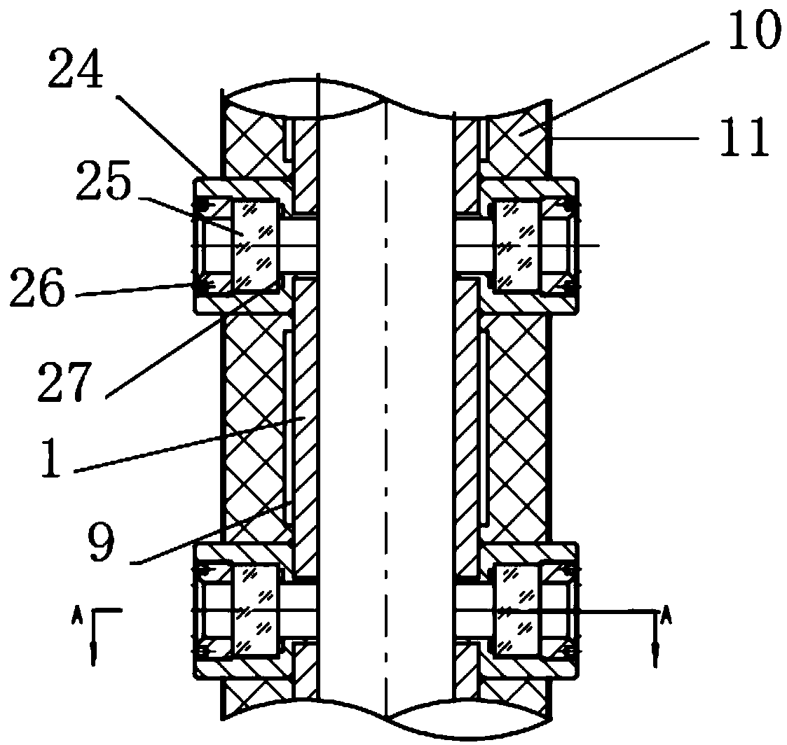 High temperature and high pressure visualization wellbore gas-liquid flow state simulation experiment device and method