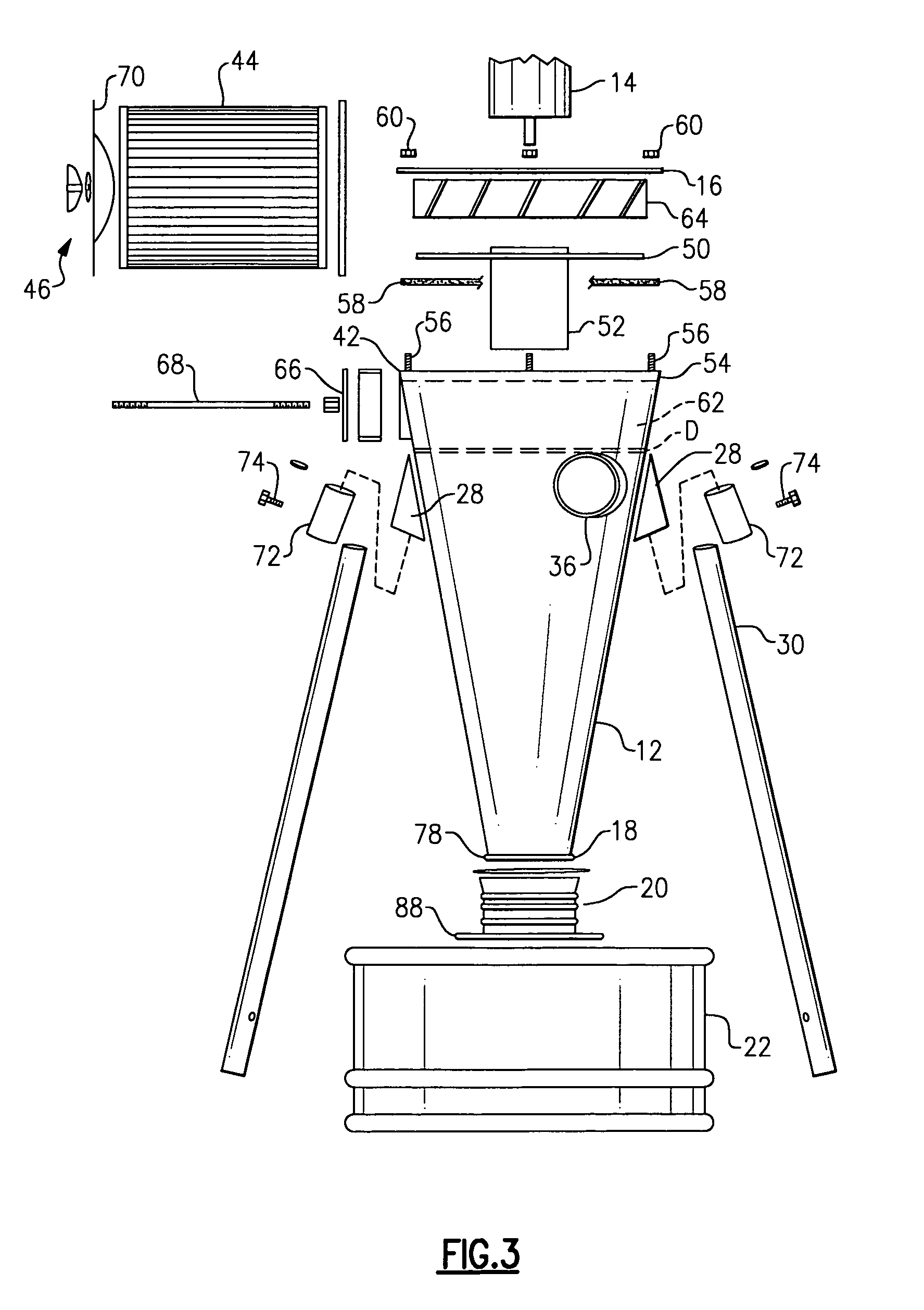 Portable cyclonic dust collector