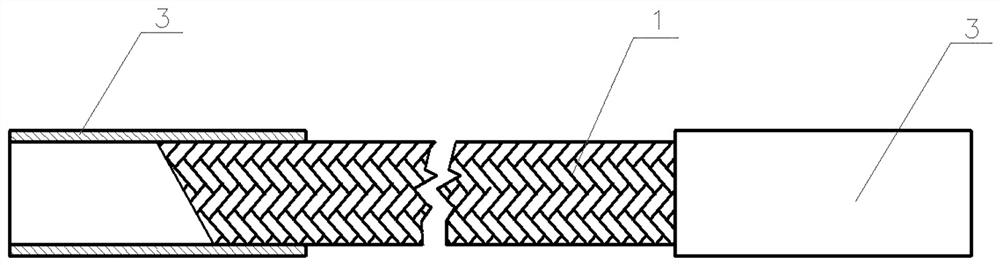 Carbon fiber graphite flexible grounding body and preparation method thereof