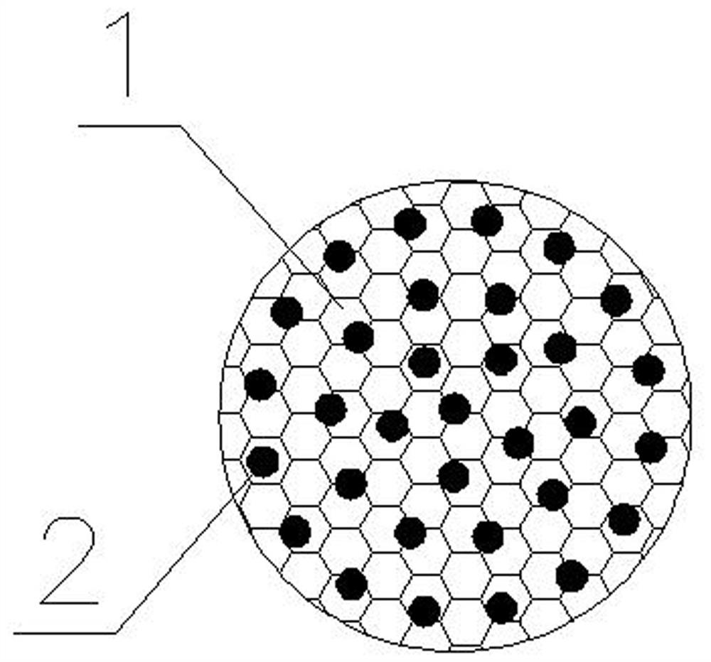 Carbon fiber graphite flexible grounding body and preparation method thereof