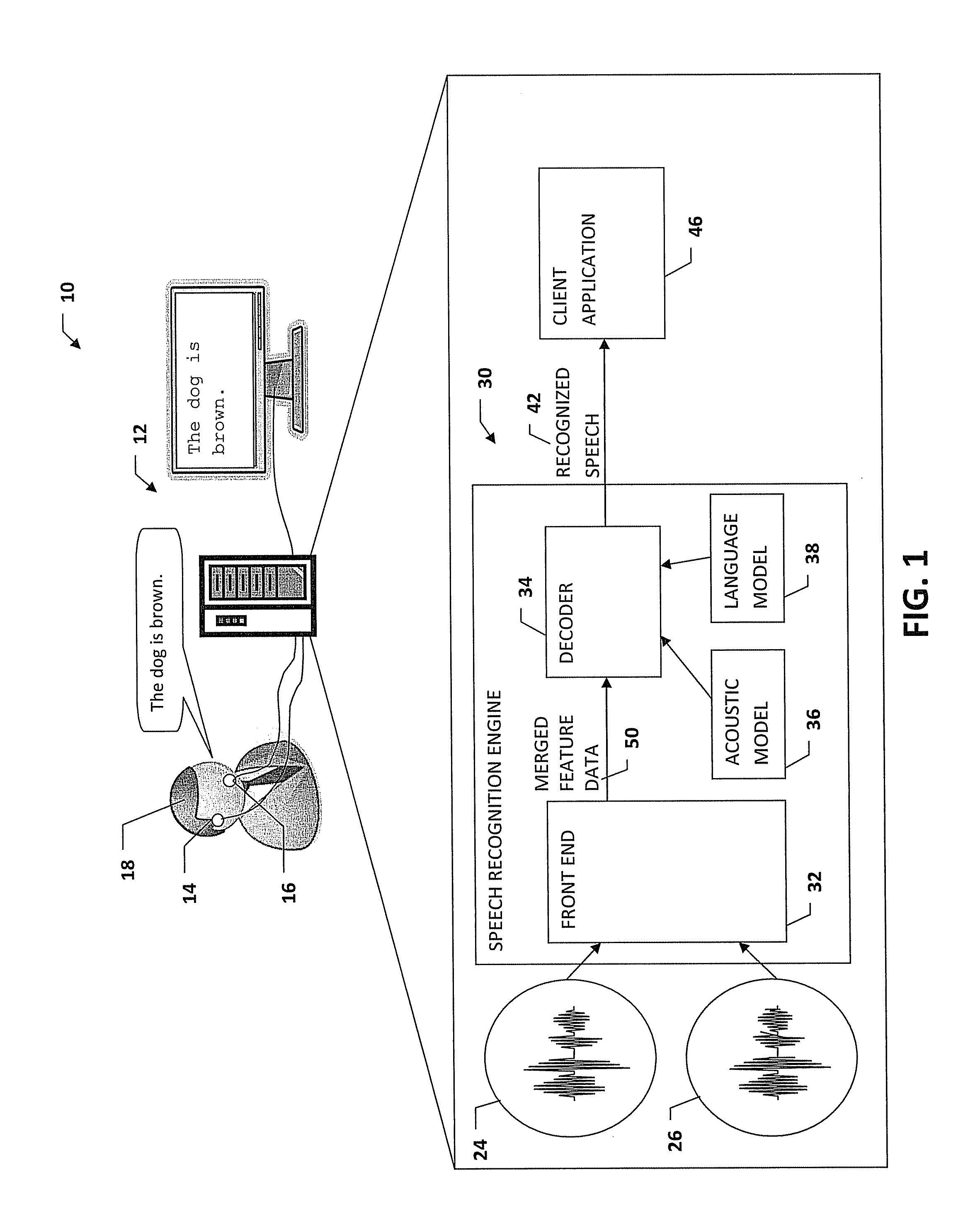 System and method for merging audio data streams for use in speech recognition applications