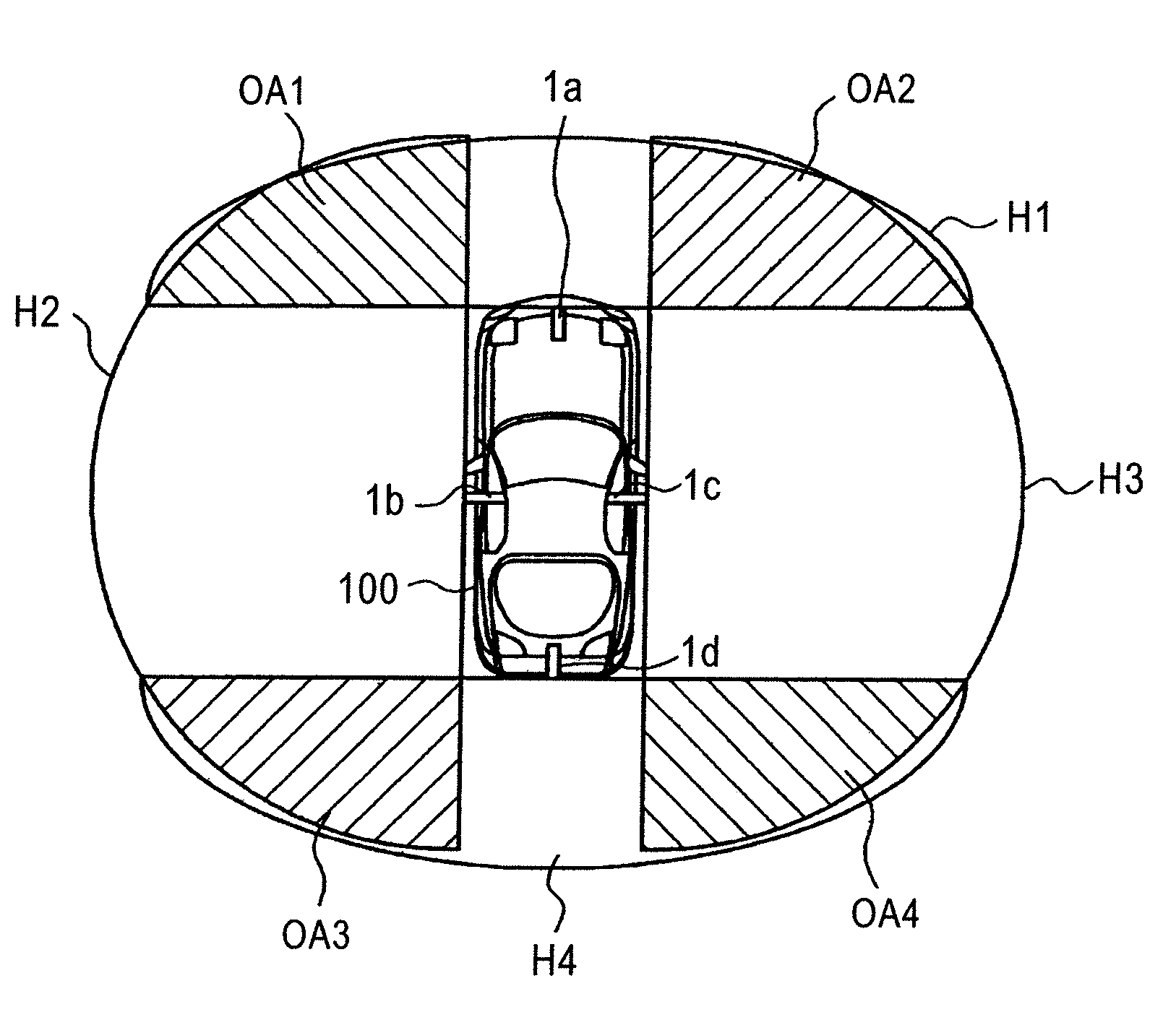 Surrounding image generating apparatus and method of adjusting metering for image pickup device