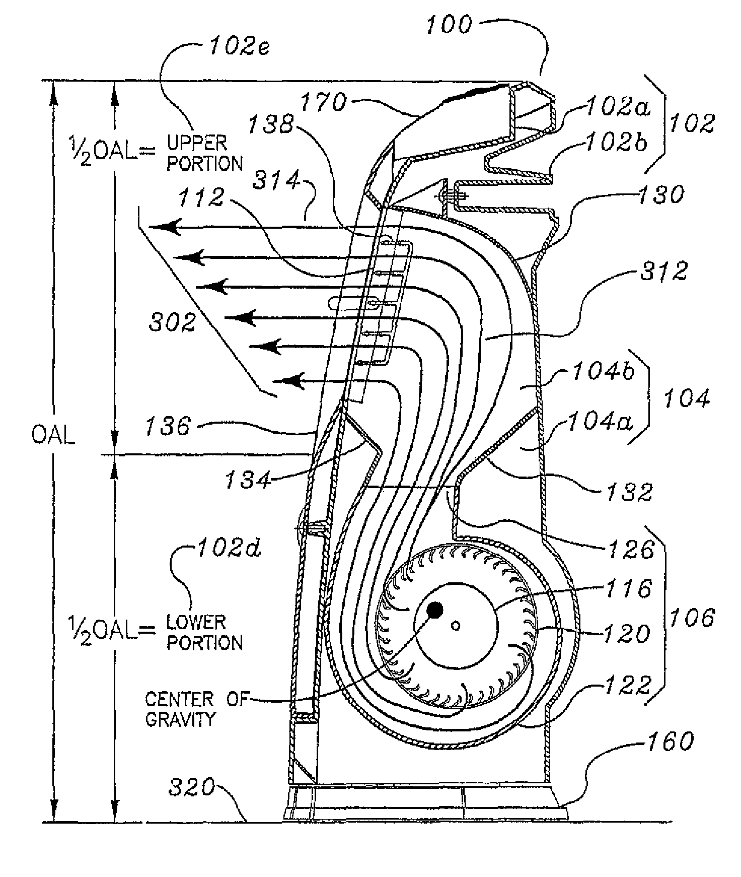 Portable air moving device