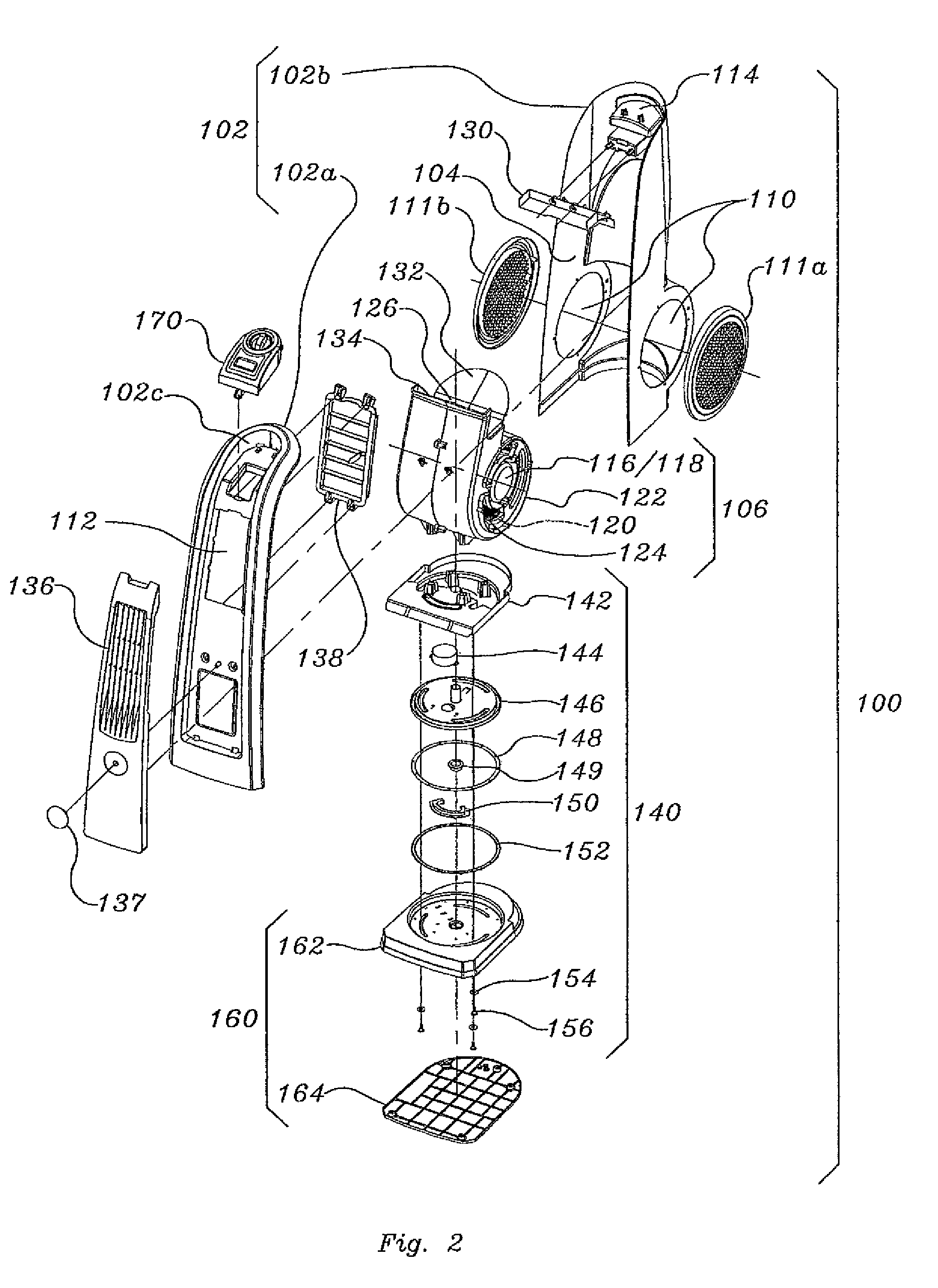 Portable air moving device