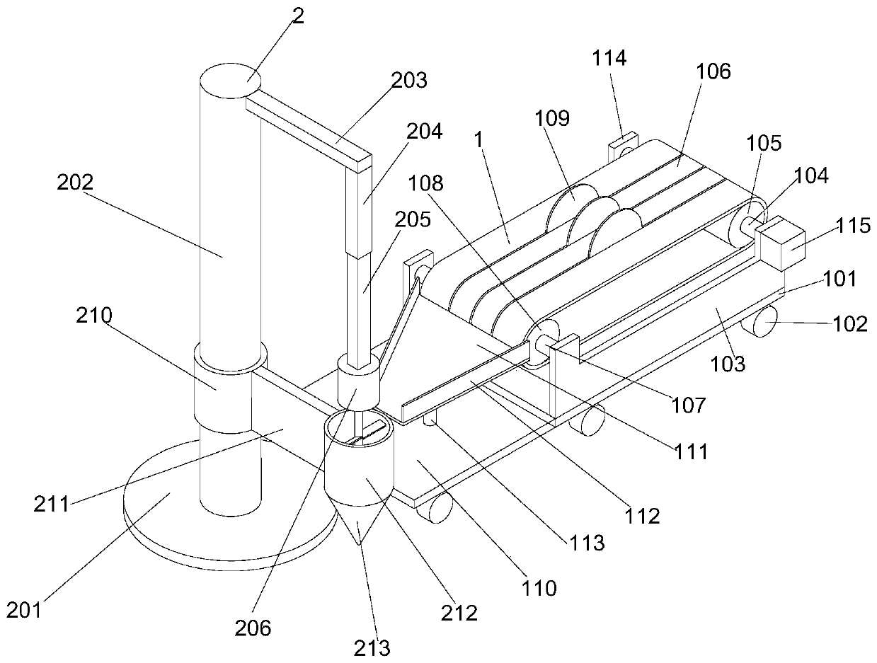 Device for manufacturing concrete building material from construction waste