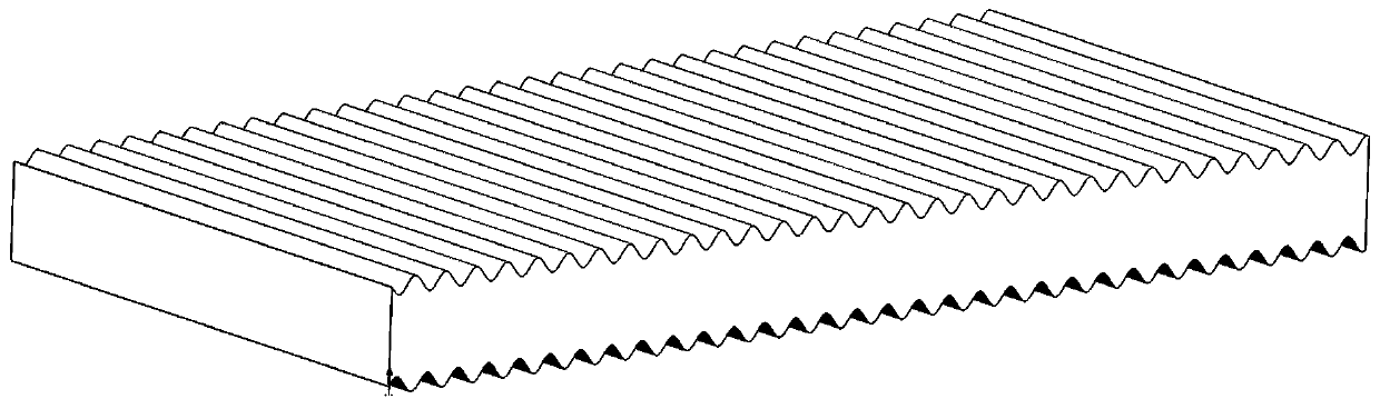 Method for preparing aluminum-magnesium-aluminum three-layer metal composite plate by prefabricating crossed corrugated interface