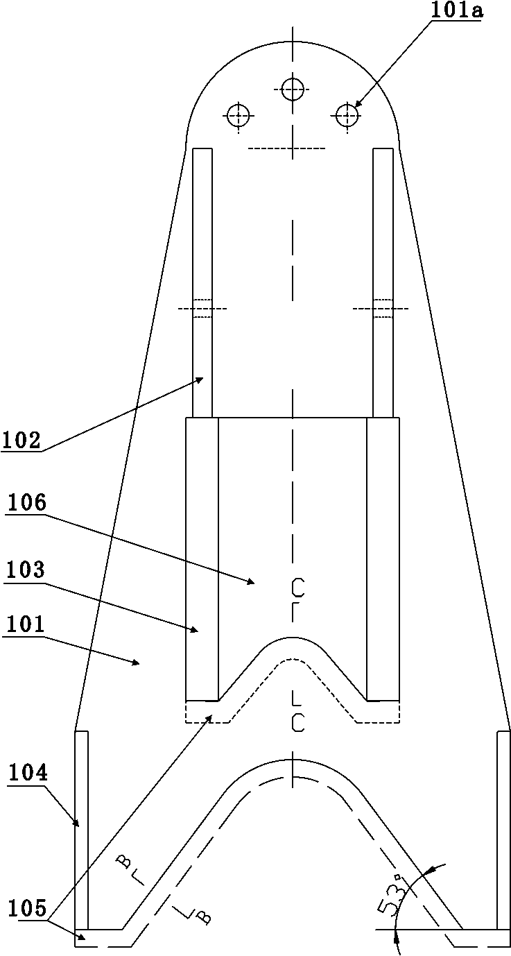 Heavy hammer for excavating rock formation and welding processing method