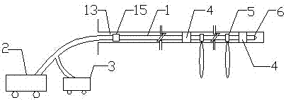 A device and method for improving permeability and drainage of gas in soft coal seam recovery working face