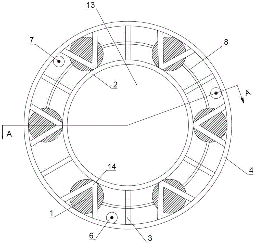 A large-diameter pile self-reaction force detection device convenient for concrete pouring