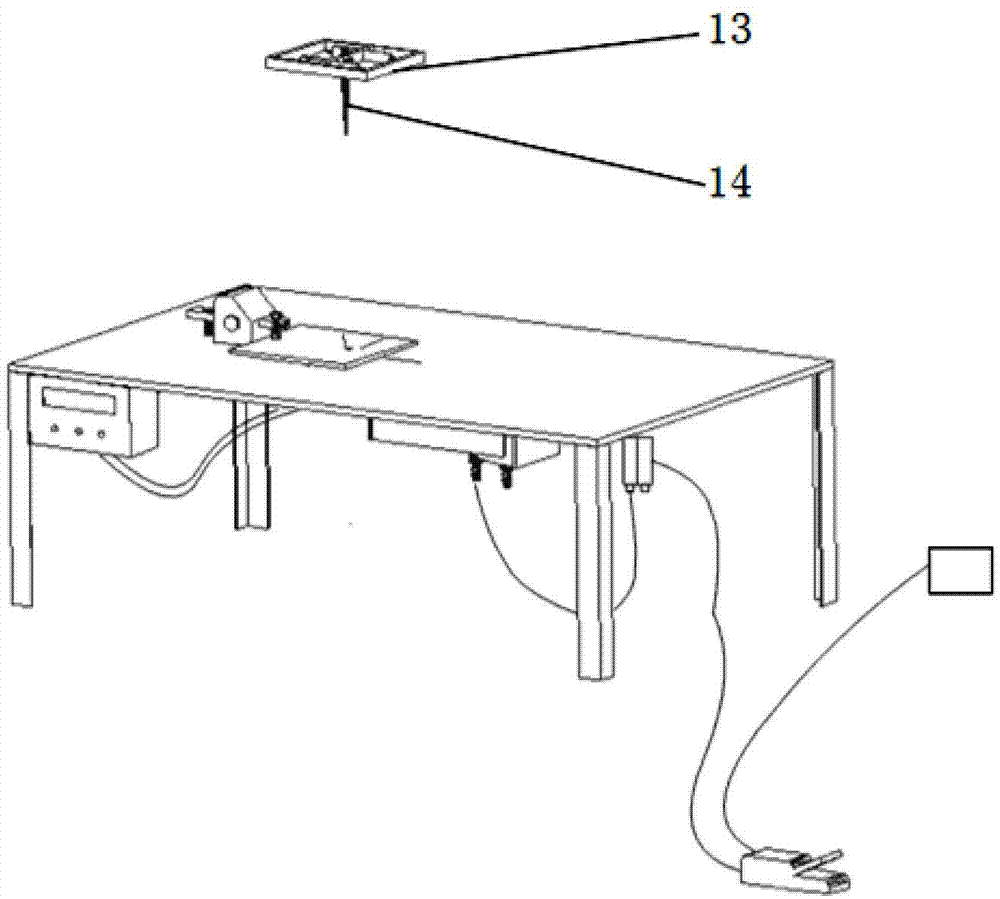 Injection molding element large-flow-pass high-precision hot-melting shearing jig