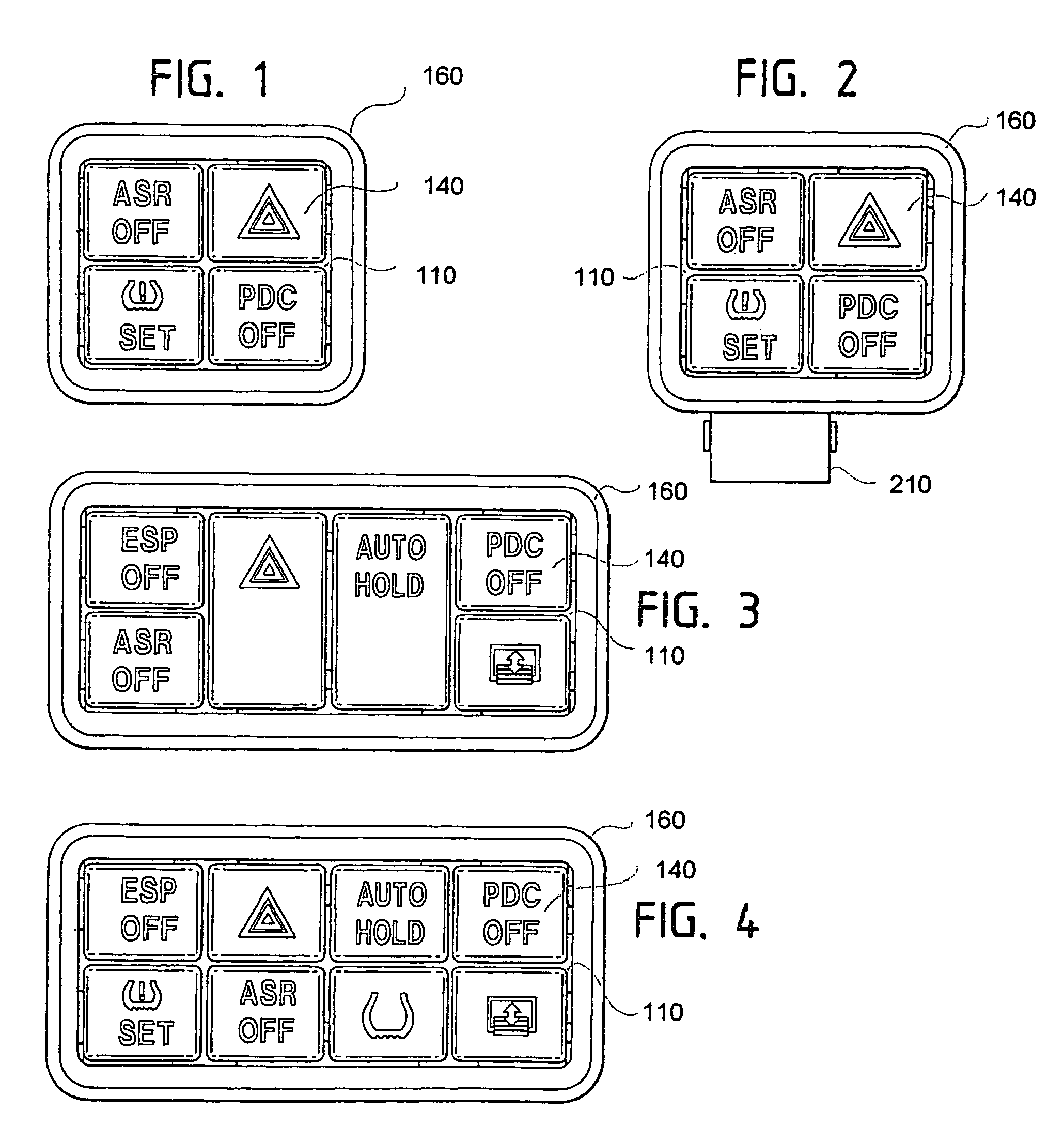 Modular operating switch assembly