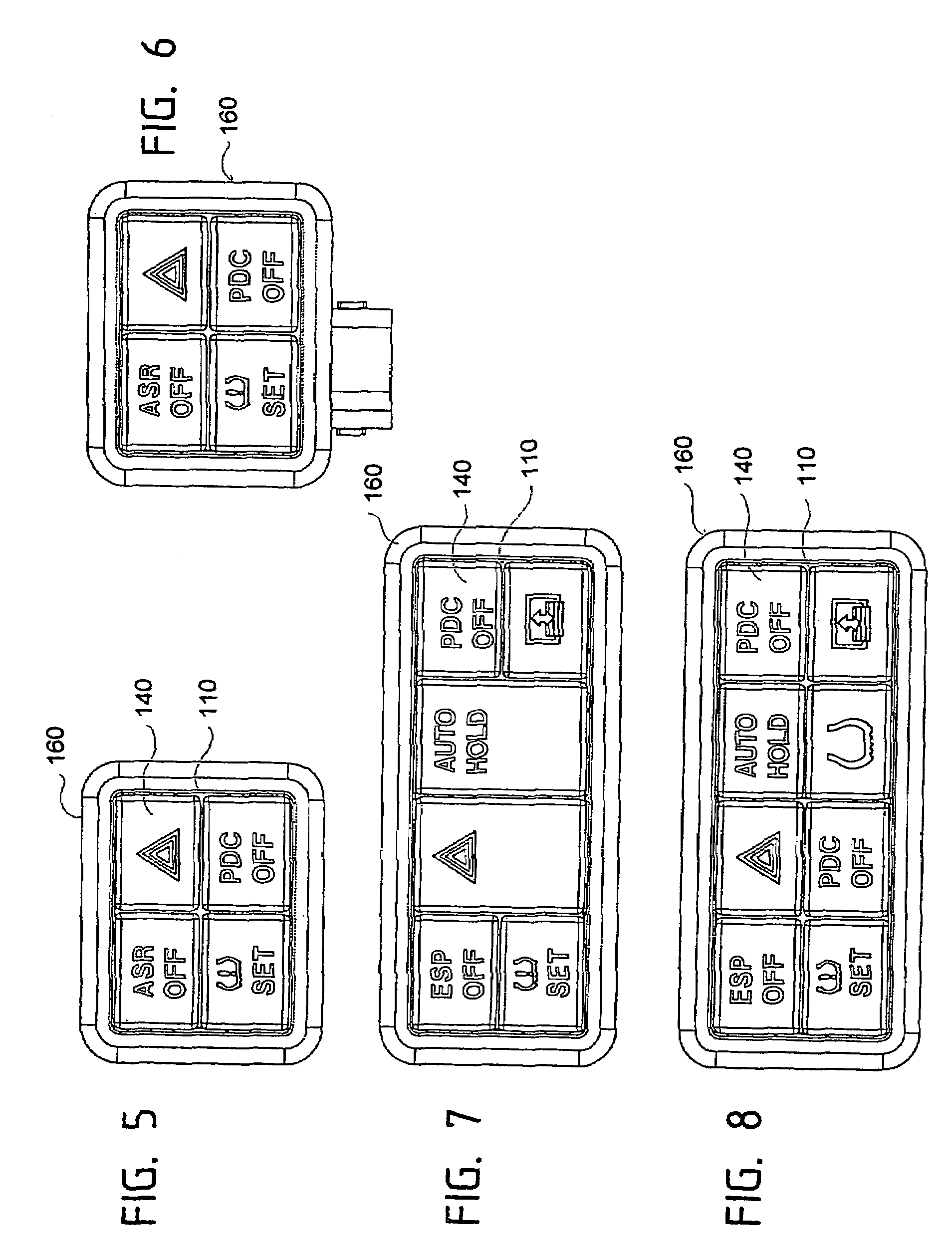 Modular operating switch assembly