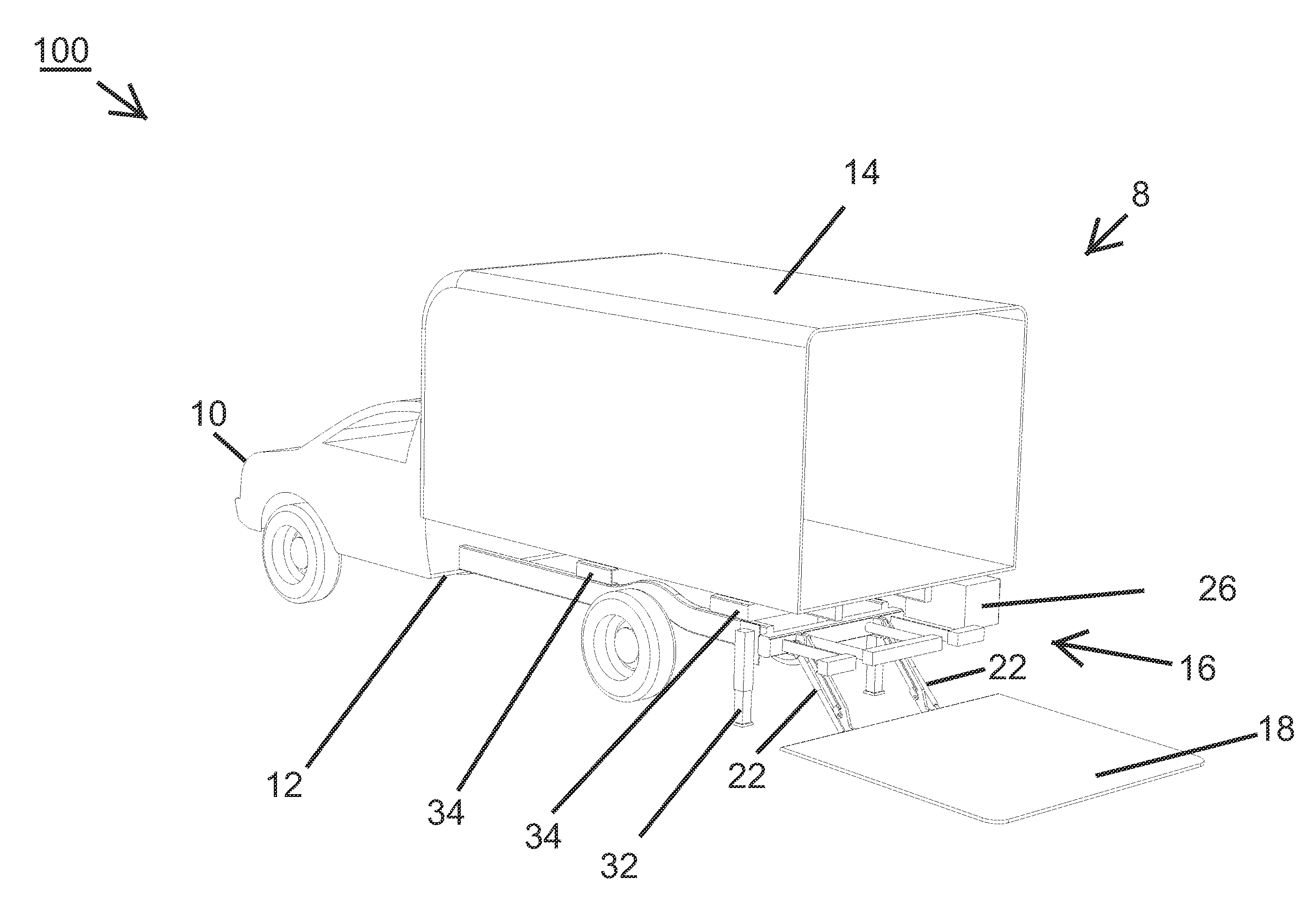 Motor vehicle configured for cargo transport and vehicle-mountable cargo transport apparatus