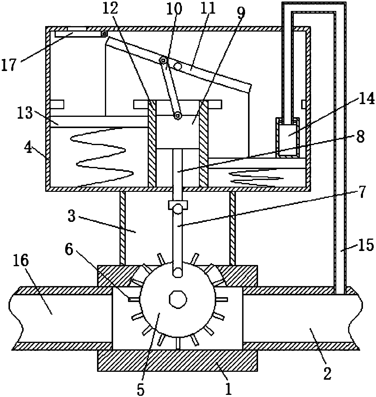 Waste water discharge port for separation processing