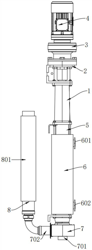 Spiral rising type efficient molten salt pump