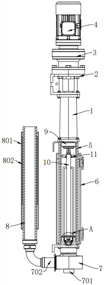 Spiral rising type efficient molten salt pump