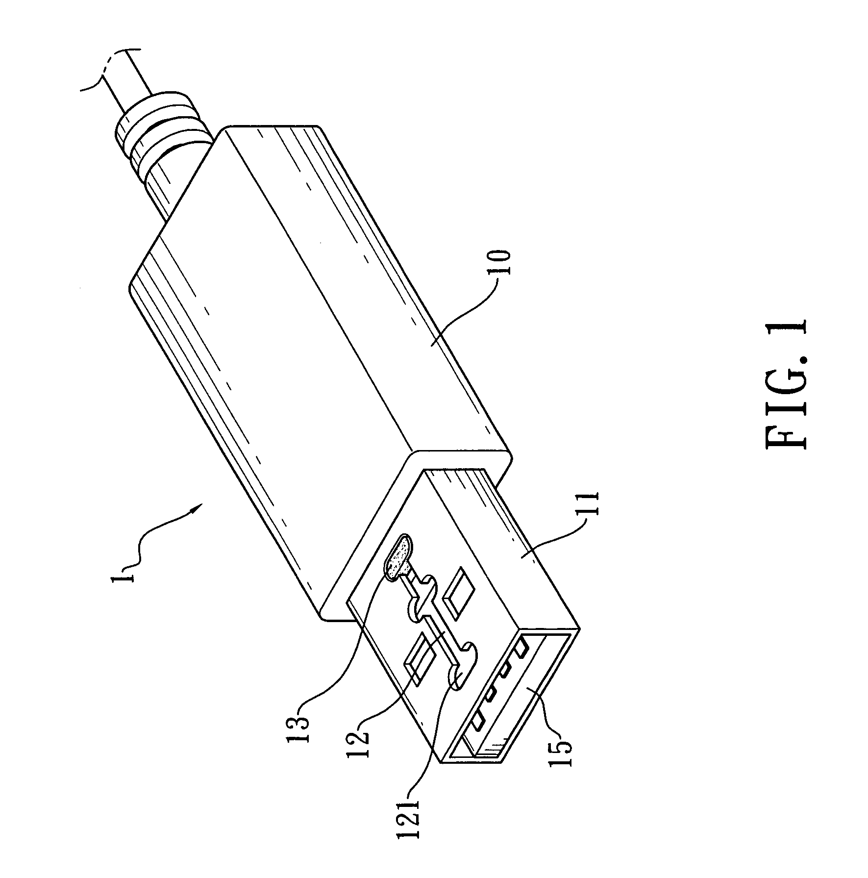 Extendable USB male plug