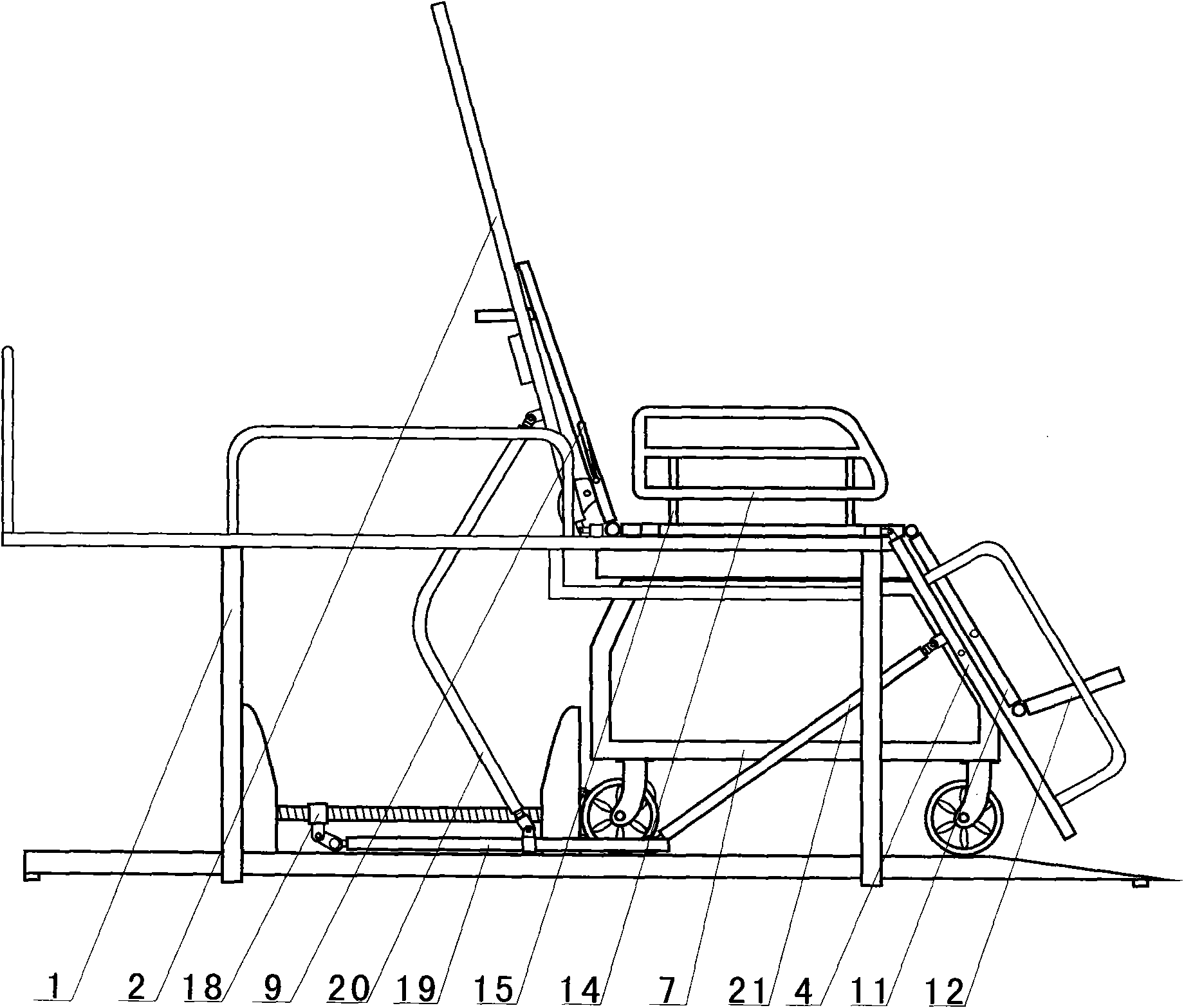 Separated nursing chair bed