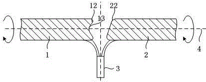 Method and device for enabling optical fiber preforming bar to be butted with tail handle