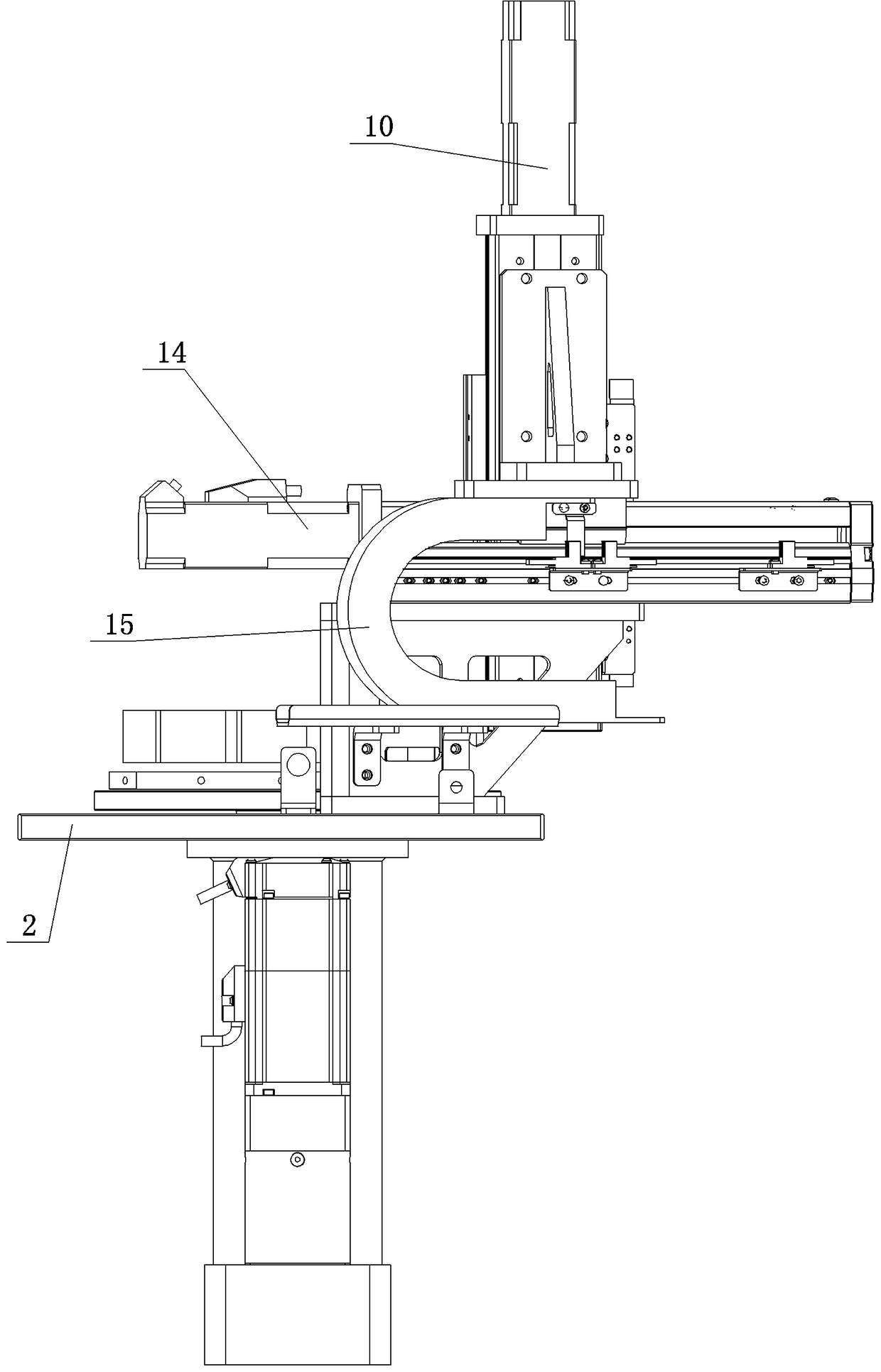 Automatic pickup and placement assembling mechanism for soft PCB