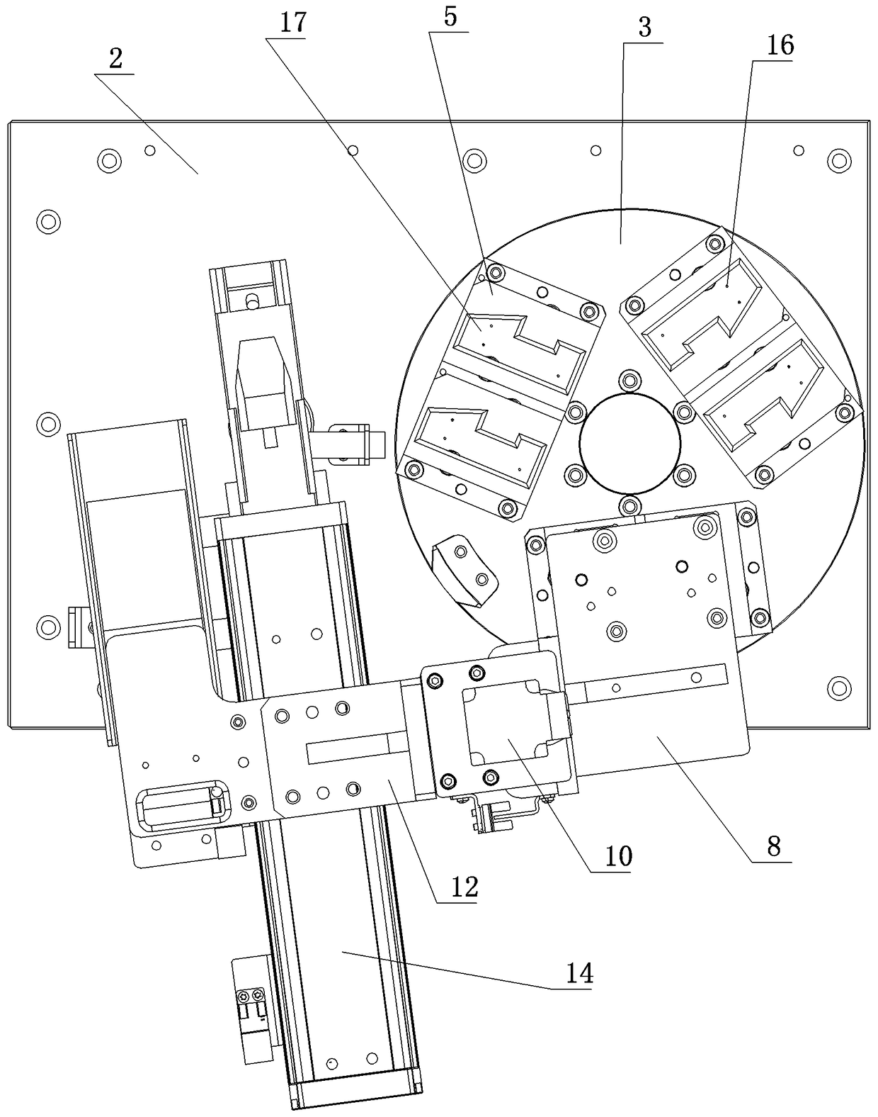 Automatic pickup and placement assembling mechanism for soft PCB