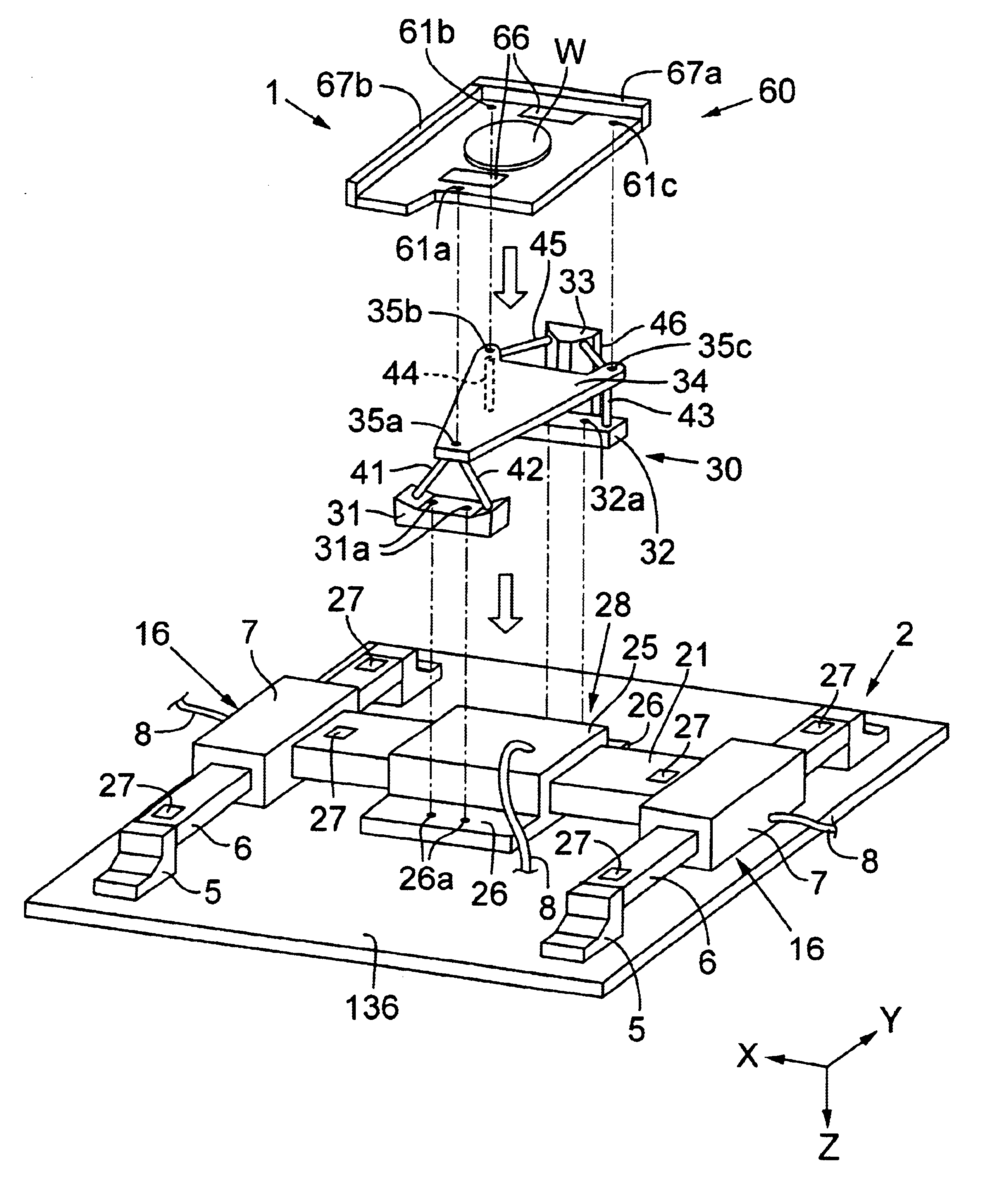 Low-mass and compact stage devices exhibiting six degrees of freedom of fine motion, and microlithography systems comprising same