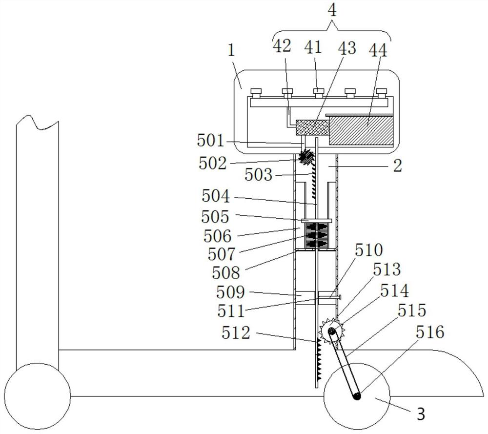 A scooter that can quickly reduce the temperature of the cushion after exposure to the sun