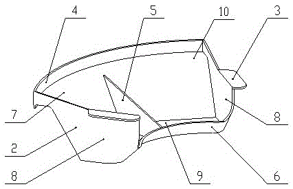 Sector-shaped liquid collection disc capable of containing multiple materials