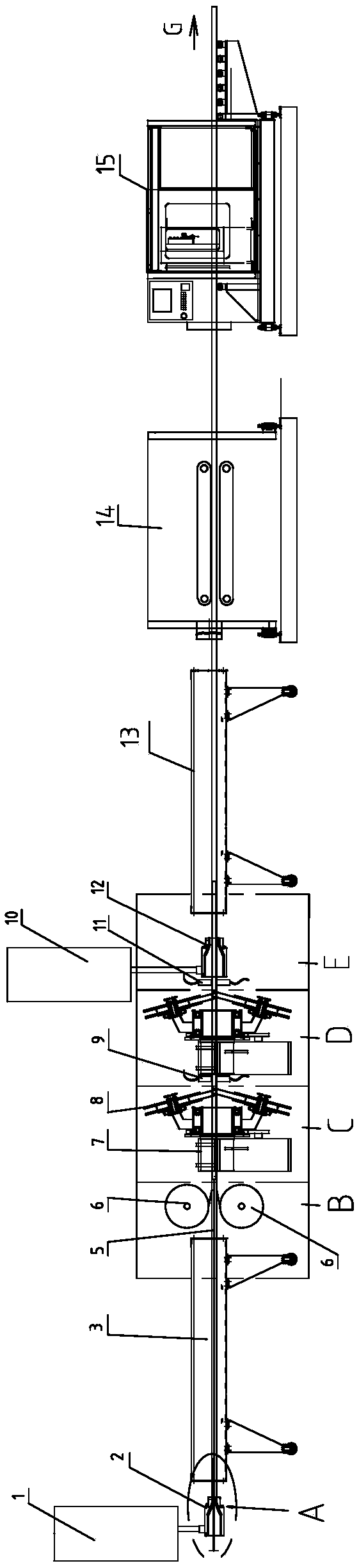 Method and device for manufacturing continuous filament reinforced plastic pressure pipe