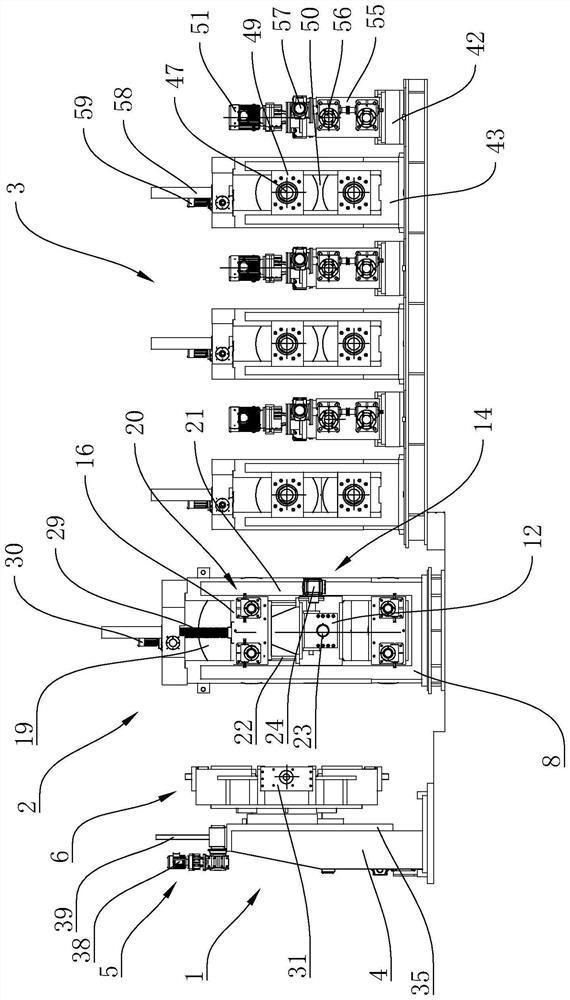 Four-axis length variable adjustable square tube machine based on press roller dislocation design