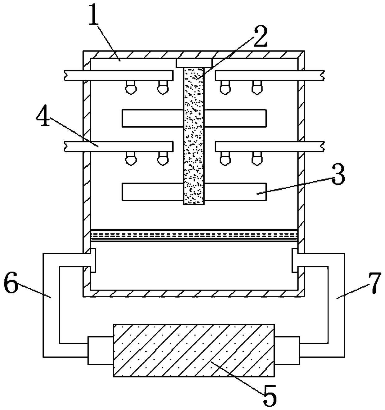 Paint spraying device for production and machining of loudspeaker dustproof caps