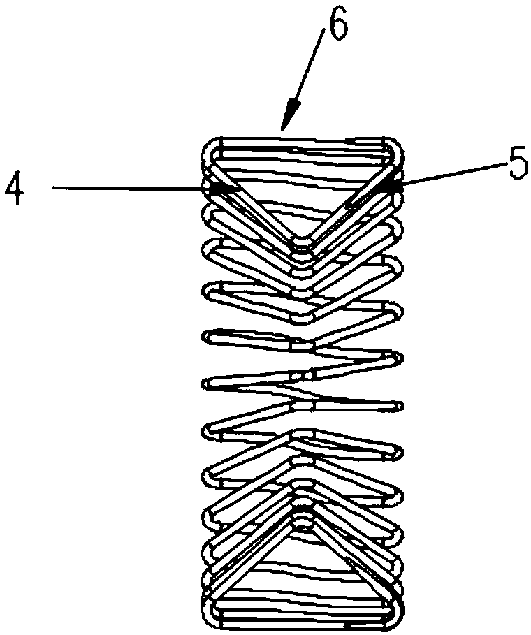 Triangular button contact spring