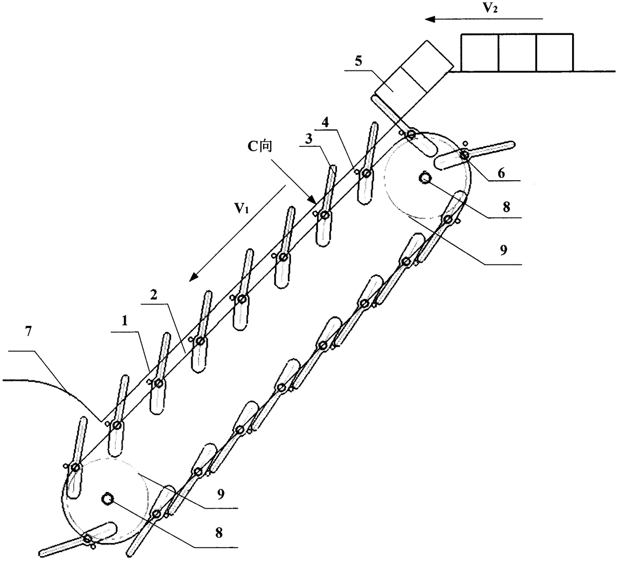 Lifting rotary type billet feeding device