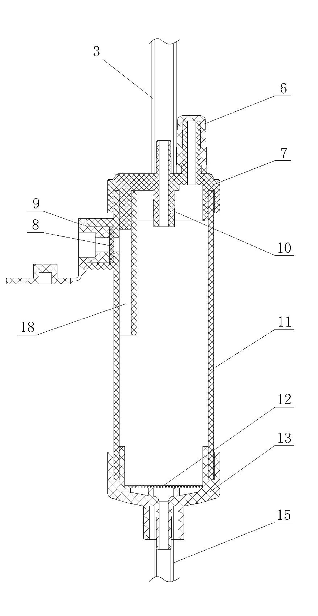 Intravenous infusion set capable of exhausting air automatically