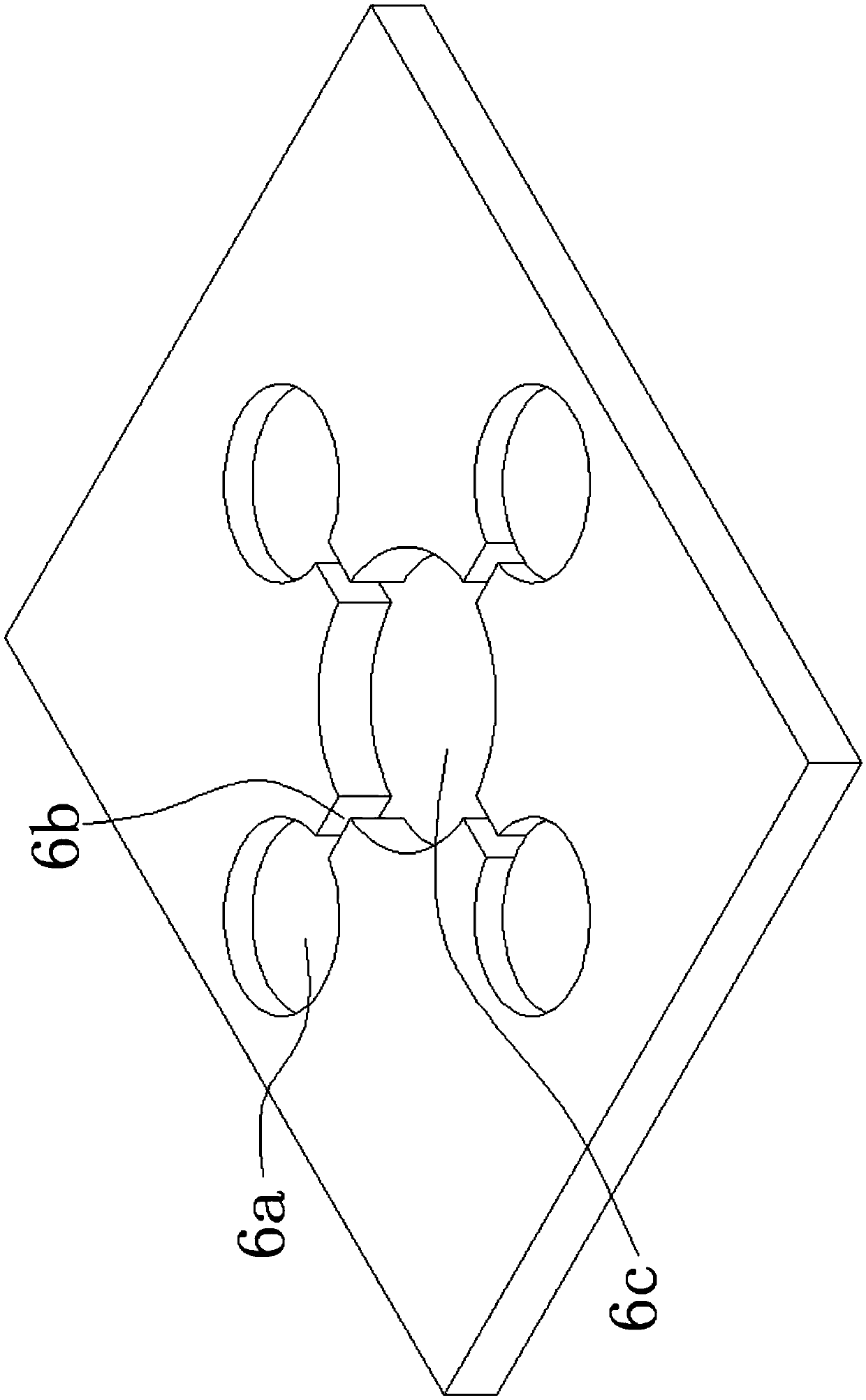 Product and waste separation device of plastic piece