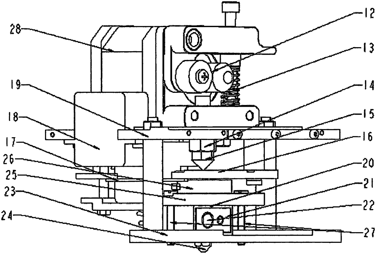 Continuous fiber reinforced composite material 3D printer sprayer device of integrated structure