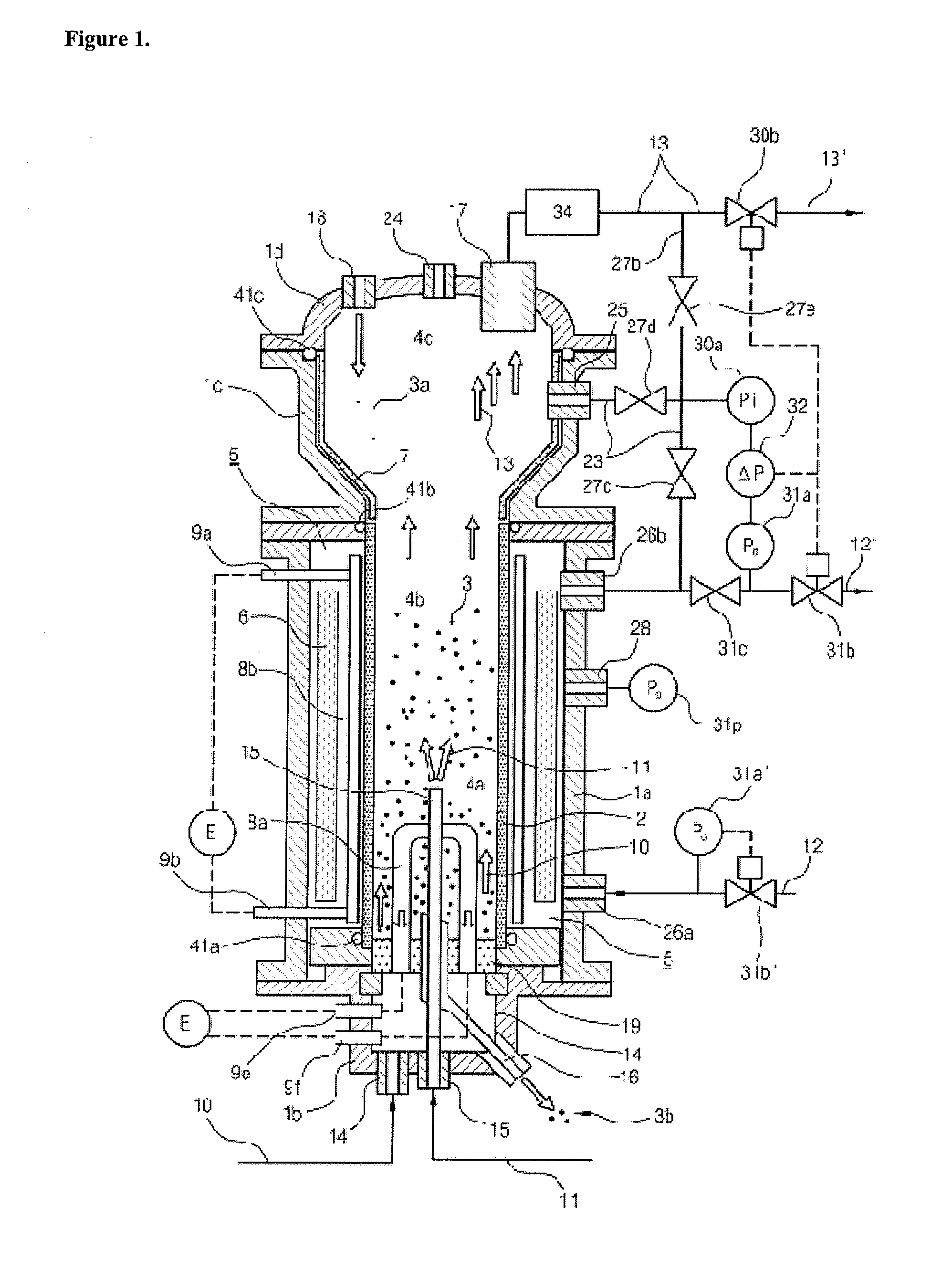 High-pressure fluidized bed reactor for preparing granular polycrystalline silicon