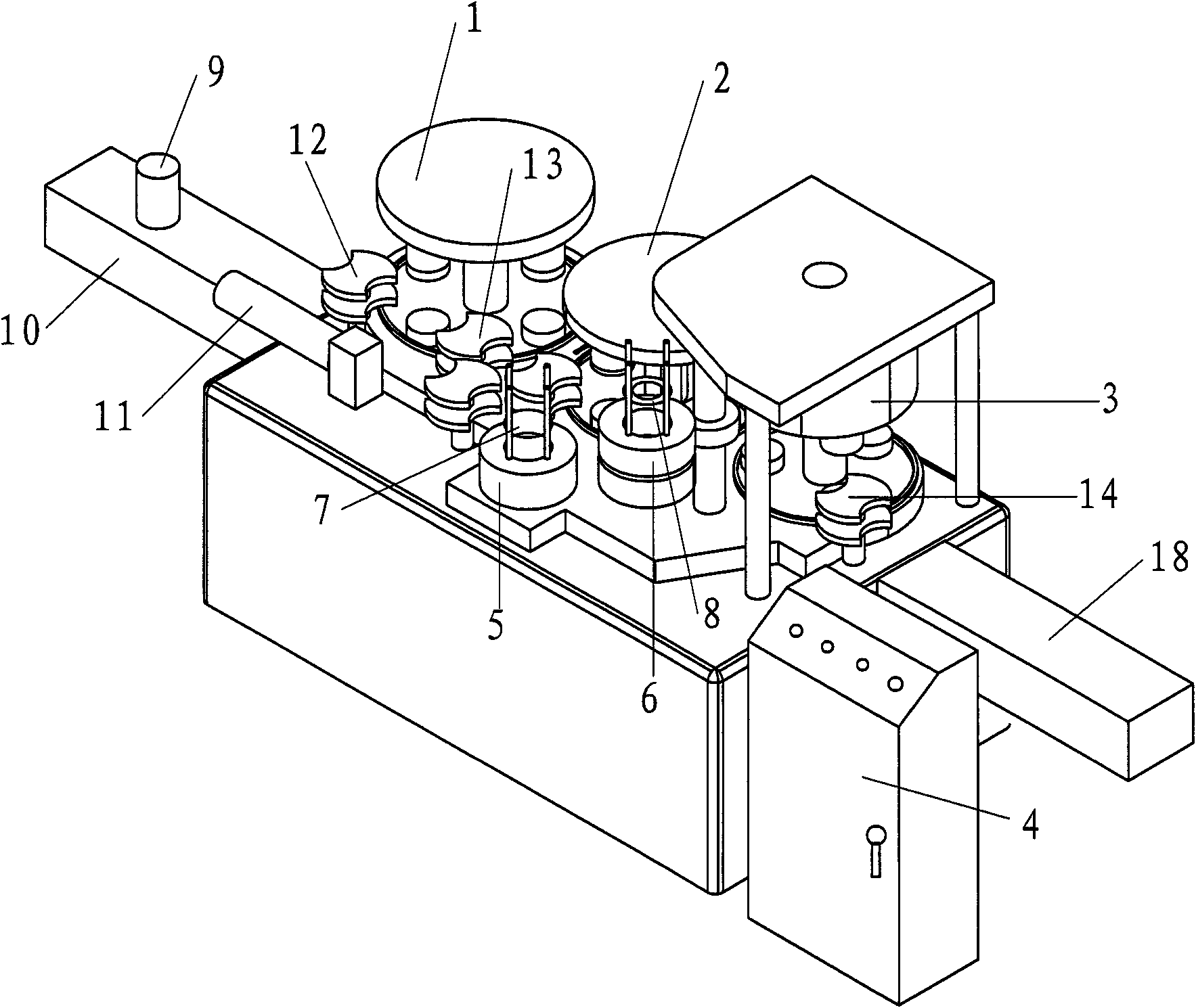 Three-station combinational machine