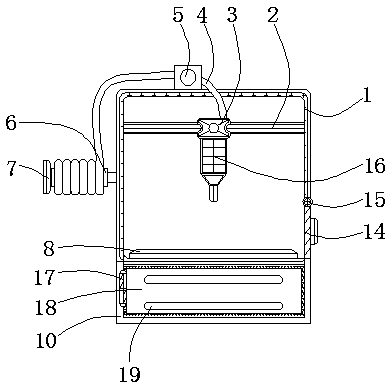 Heat radiation 3D printing machine with discharge hatch roll shaft provided with protection structure