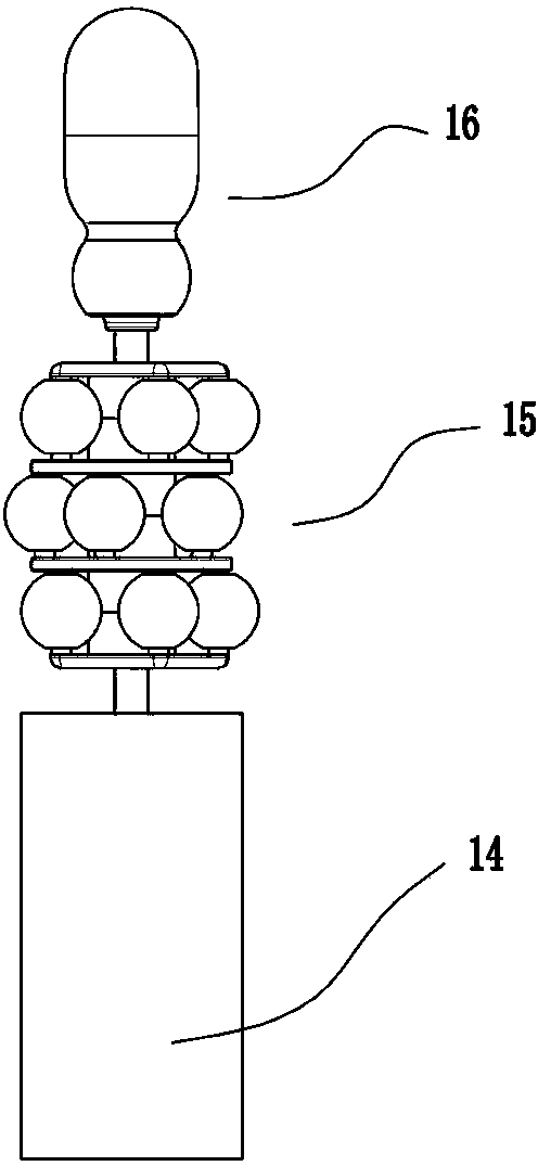 Rotary ball massage rod with vibration function at head