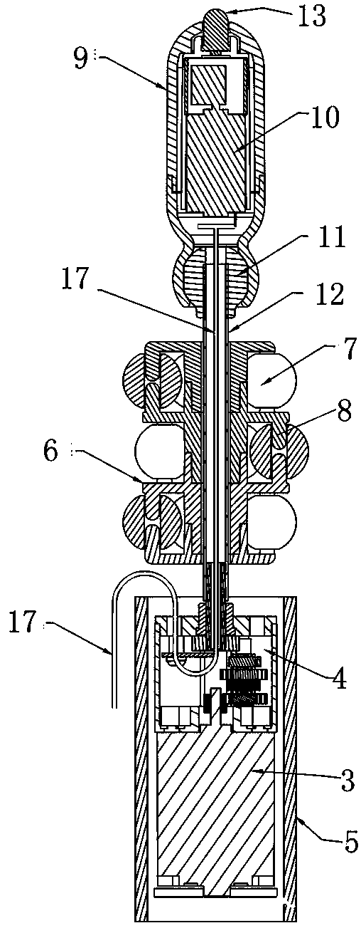 Rotary ball massage rod with vibration function at head