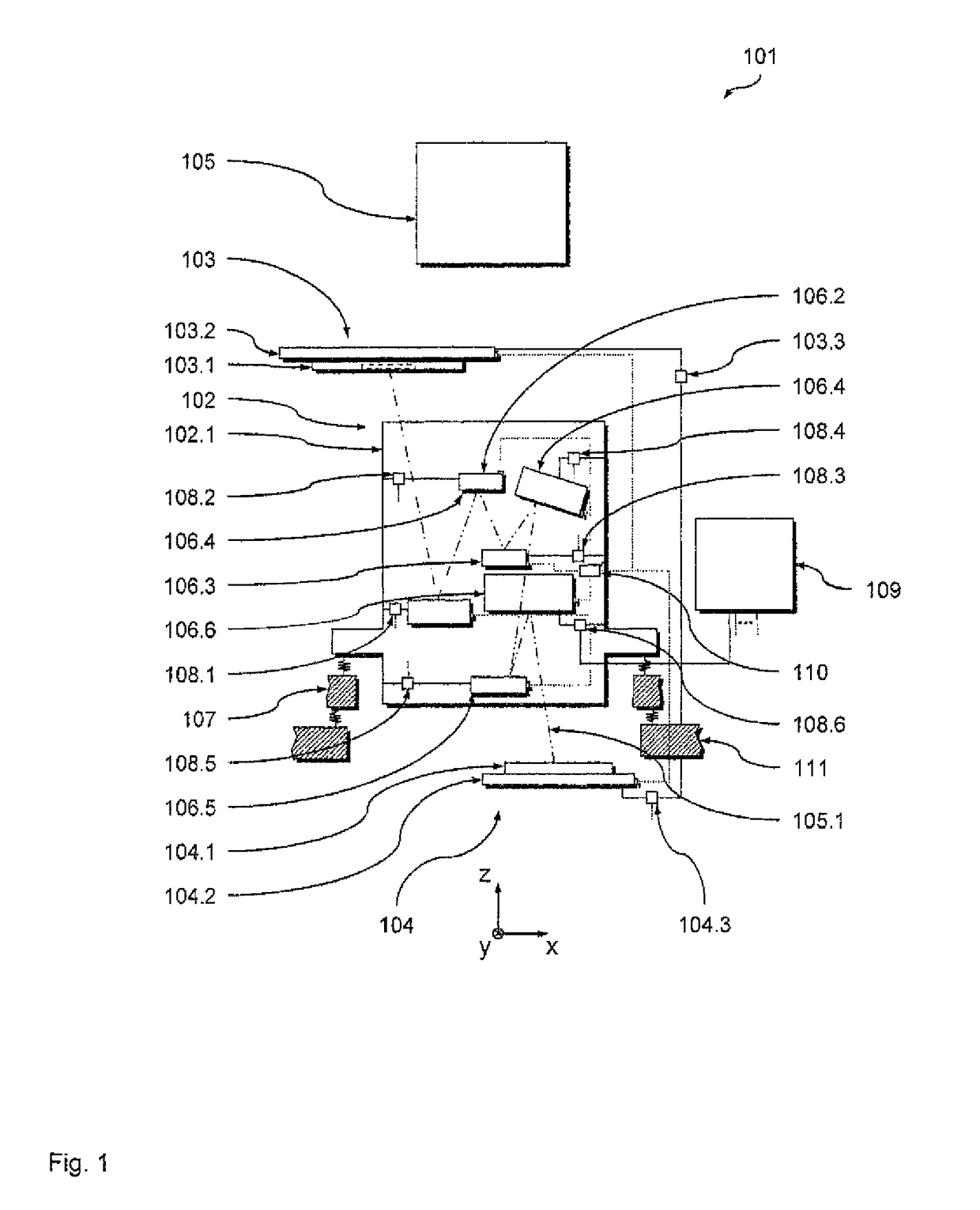 Optical imaging arrangement with multiple metrology support units